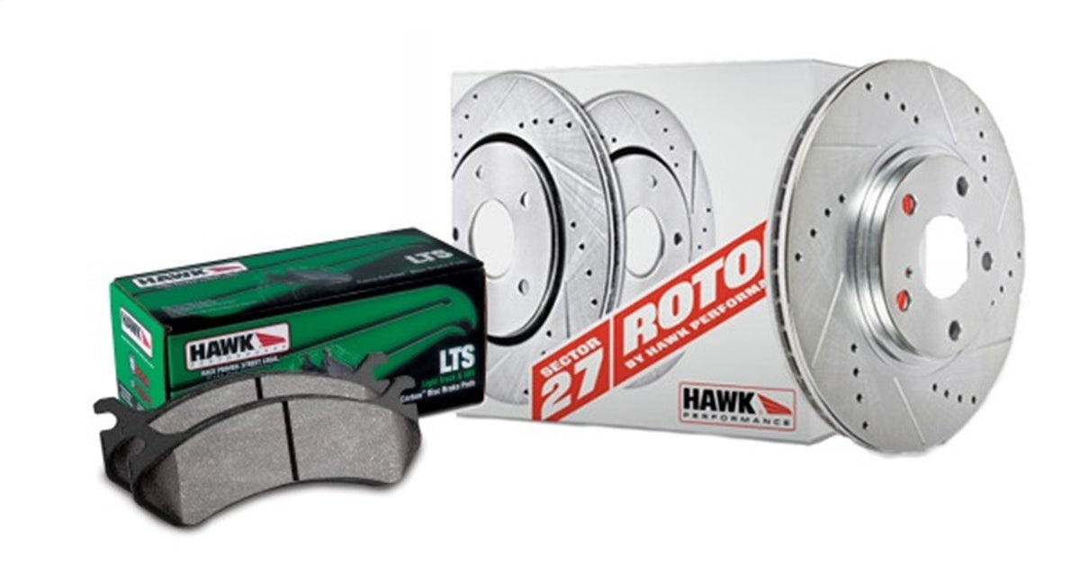 Hawk Sector 27 Front Rotors and LTS Pads Kit Dodge Durango 2011