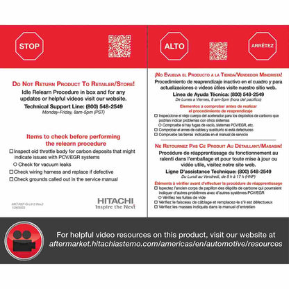 Hitachi Automotive Fuel Injection Throttle Body ETB0003