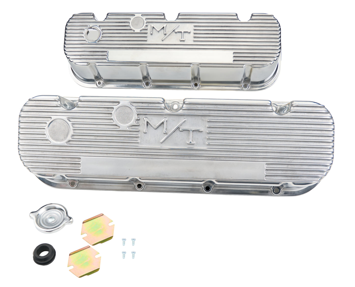 HOLLEY M/T Polished Valve Cover Set - BBC Tall Engines and Components Engine Covers, Pans and Dress-Up Components main image