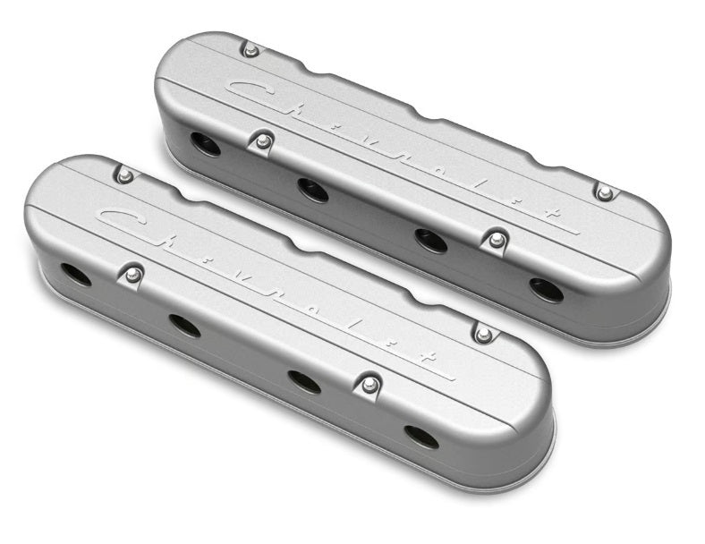 HOLLEY 2-Piece Valve Cover Set GM LS w/Chevrolet Logo Engine Covers, Pans and Dress-Up Components Valve Covers main image