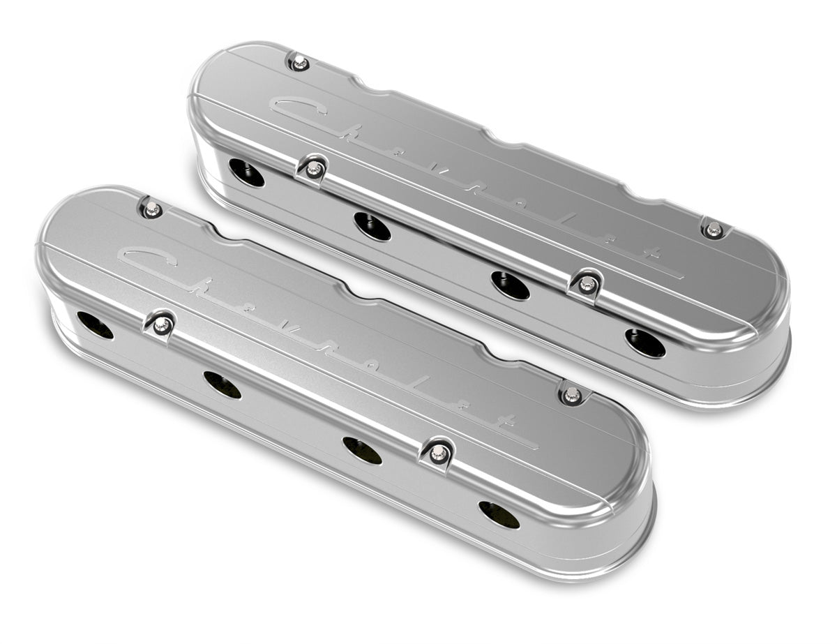 Holley GM LS Valve Cover Set 2-Piece Design Polished Engine Covers, Pans and Dress-Up Components Valve Covers main image