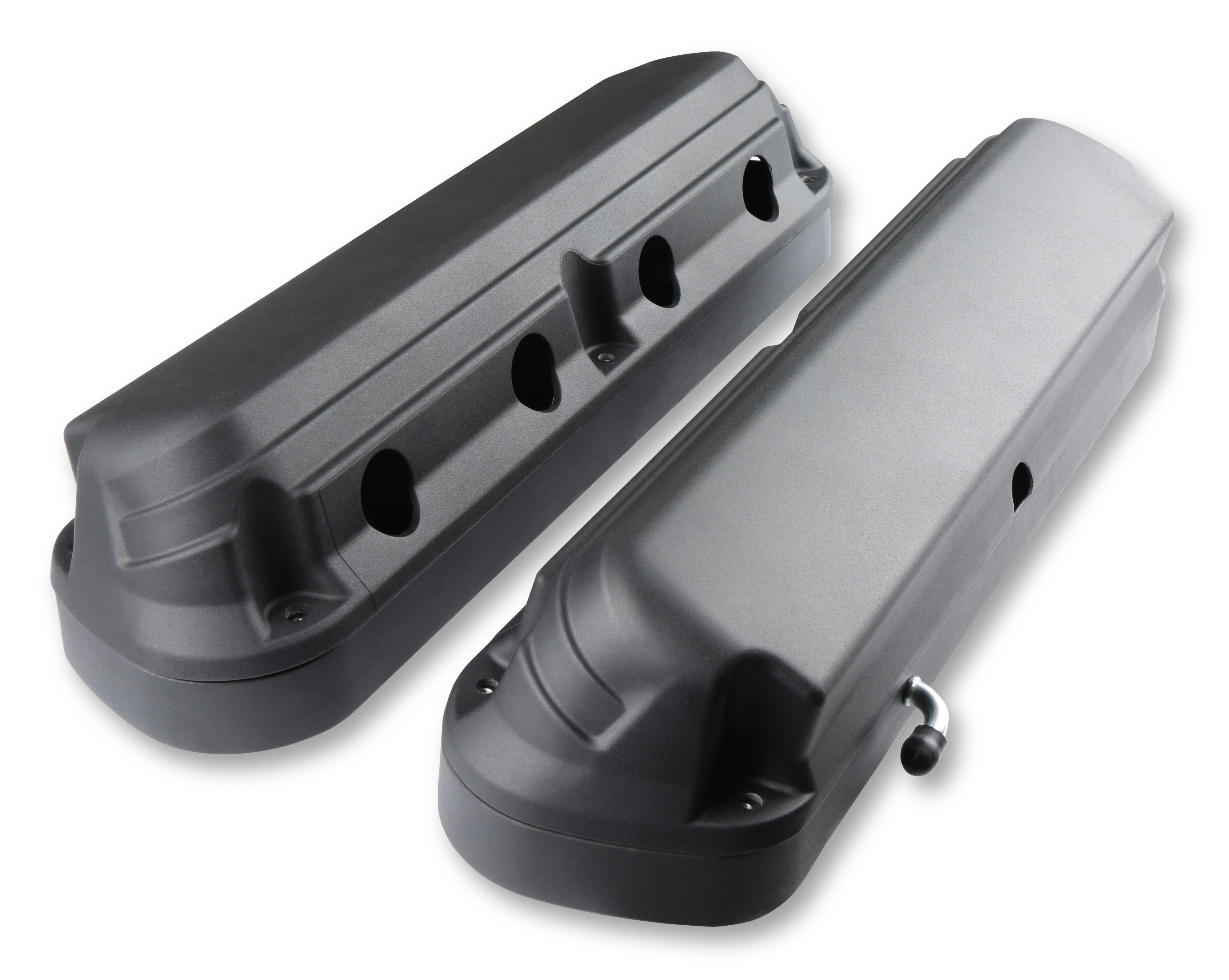 Holley 2-Piece Alm Valve Cover Set GM LS Black Finish Engine Covers, Pans and Dress-Up Components Valve Covers main image