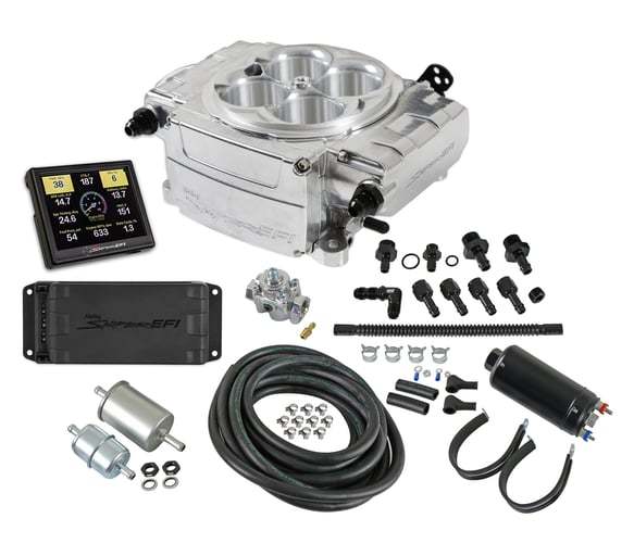 Holley Sniper 2 EFI Master Kit Polished  w/PDM Fuel Injection Systems and Components - Electronic Electronic Fuel Injection Systems main image