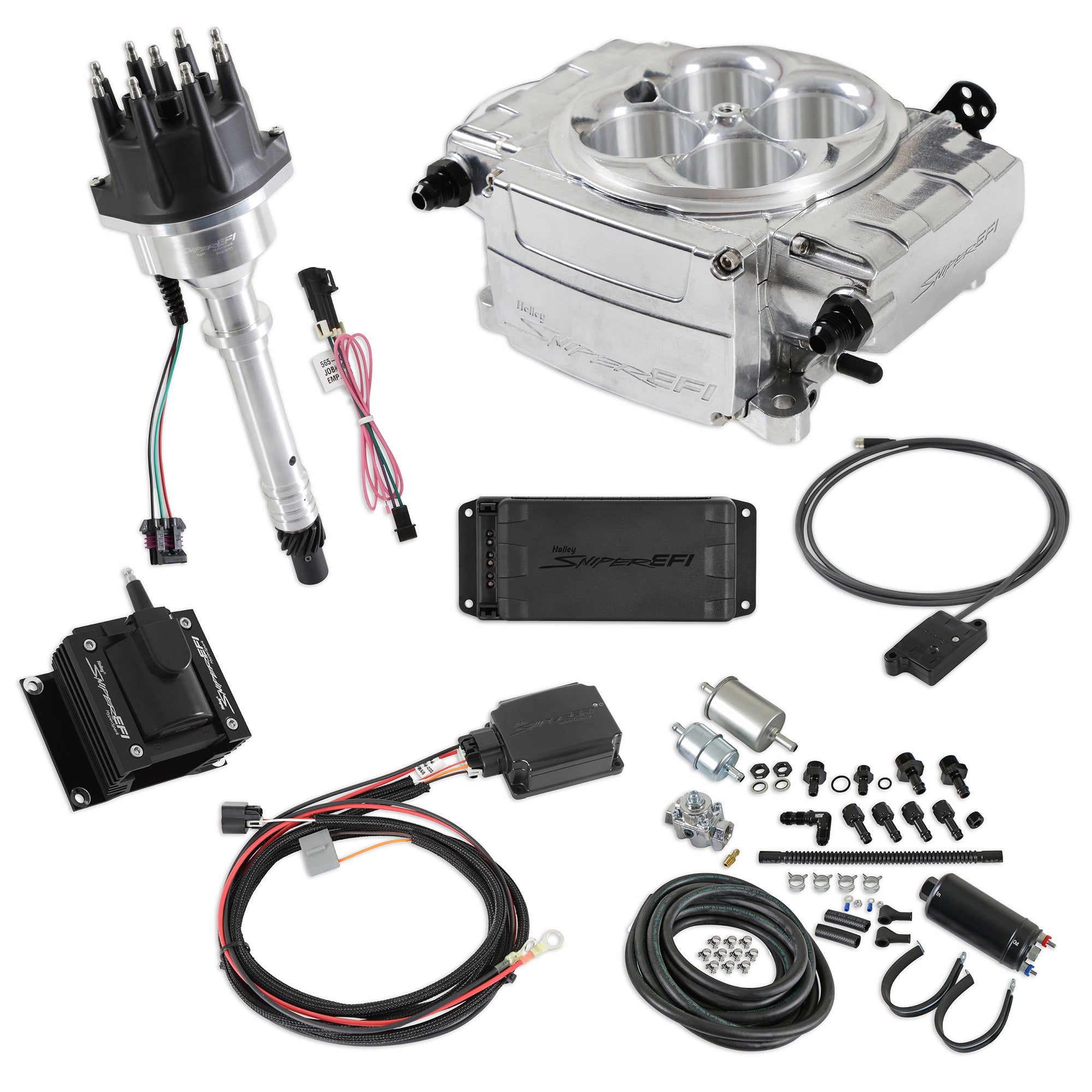 HOLLEY Sniper 2 EFI Bundle Kit SBC Polished Fuel Injection Systems and Components - Electronic Electronic Fuel Injection Systems main image