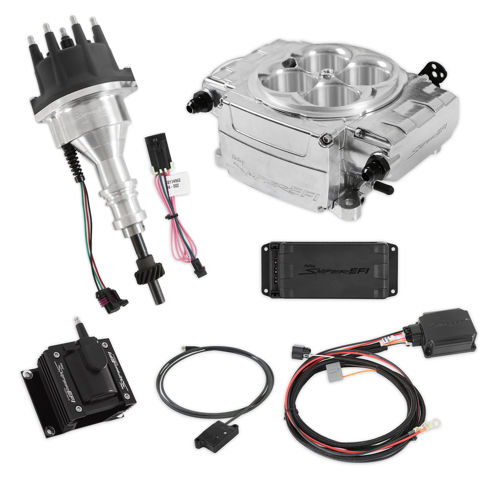 HOLLEY Sniper 2 EFI Bundle Kit SBF Polished Fuel Injection Systems and Components - Electronic Electronic Fuel Injection Systems main image