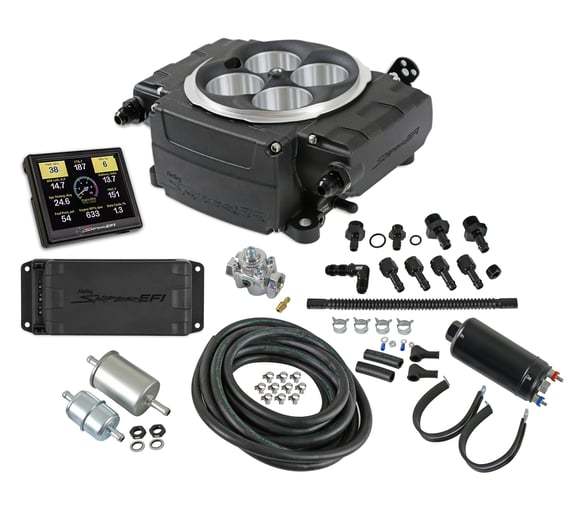 Holley Sniper 2 EFI Master Kit Black w/PDM Fuel Injection Systems and Components - Electronic Electronic Fuel Injection Systems main image