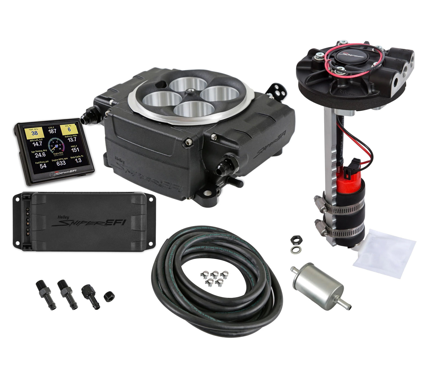 HOLLEY Sniper 2 EFI Kit  w/PDM Black Air and Fuel Fuel Injection Systems and Components - Electronic main image