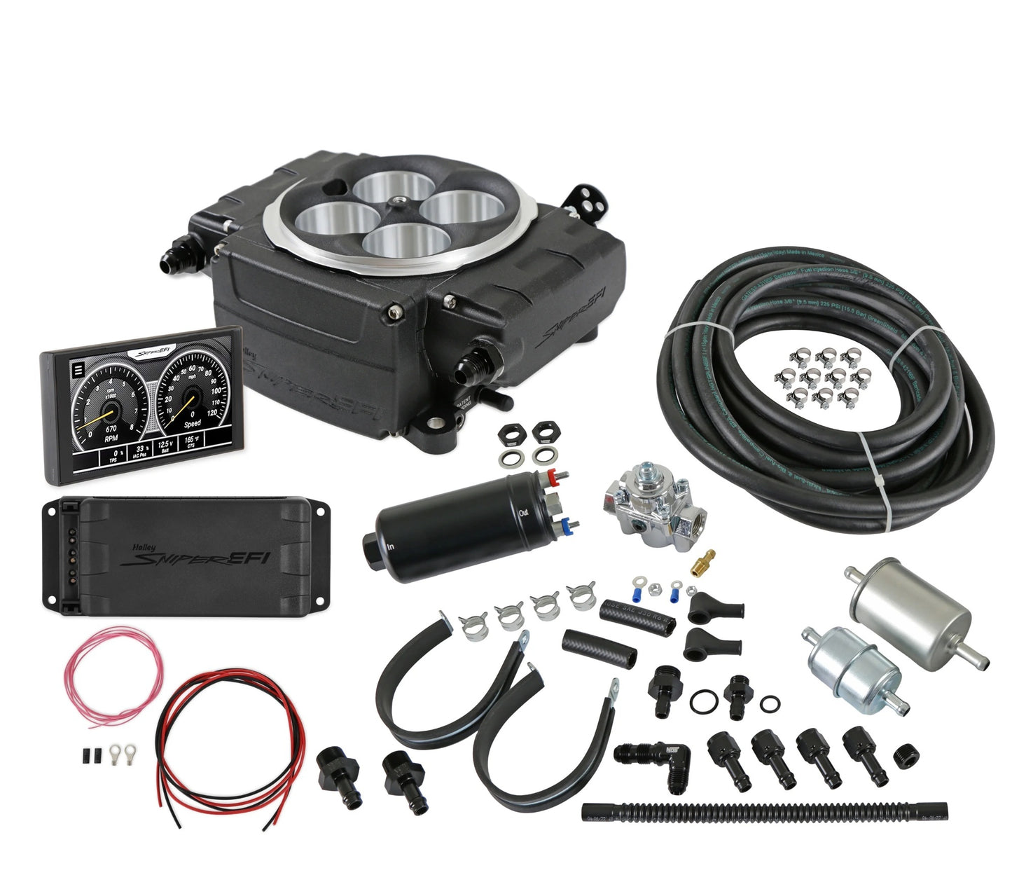 HOLLEY Sniper 2 5in PDM Kit Black Air and Fuel Fuel Injection Systems and Components - Electronic main image