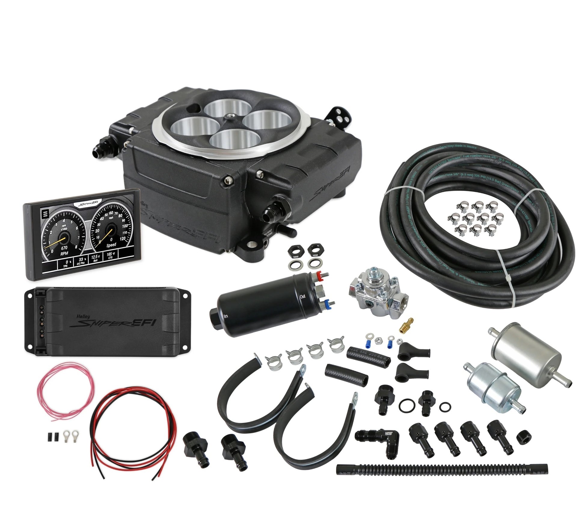HOLLEY Sniper 2 5in PDM Kit Black Air and Fuel Fuel Injection Systems and Components - Electronic main image