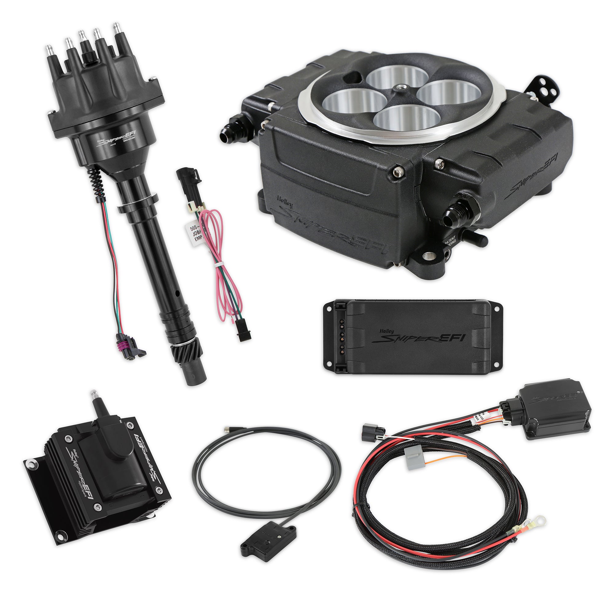 HOLLEY Sniper 2 EFI Bundle Kit SBC BLACK Fuel Injection Systems and Components - Electronic Electronic Fuel Injection Systems main image