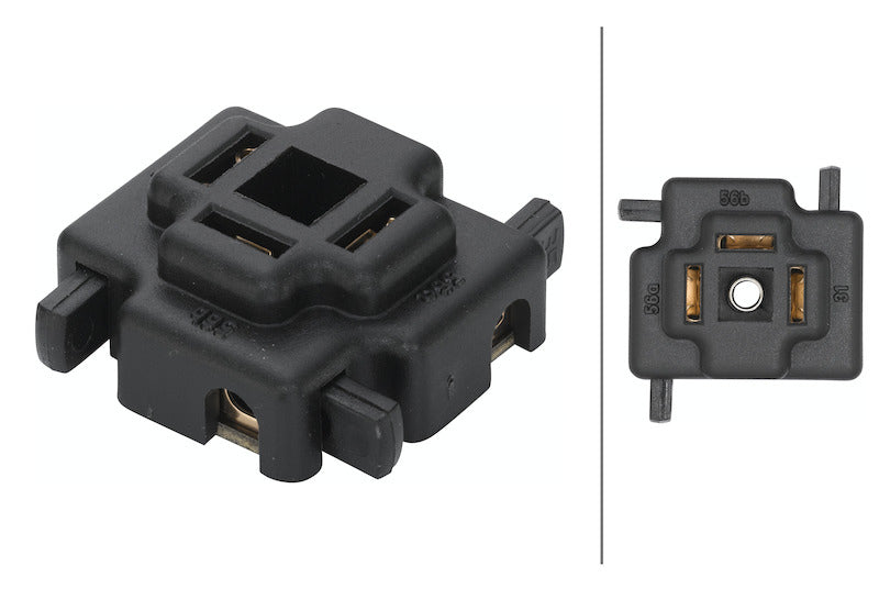 Hella Light Sockets; Con H4 Sckt W/Snap Lock 1 (Special Order)