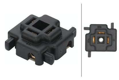 Hella Light Sockets; Con H4 Sckt W/Snap Lock 1 (Special Order)