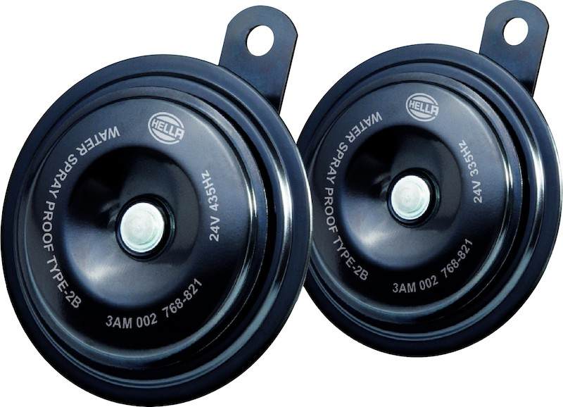 Hella Horn Kit Bx Blk Disc 92Mm 24V Univ 002768821