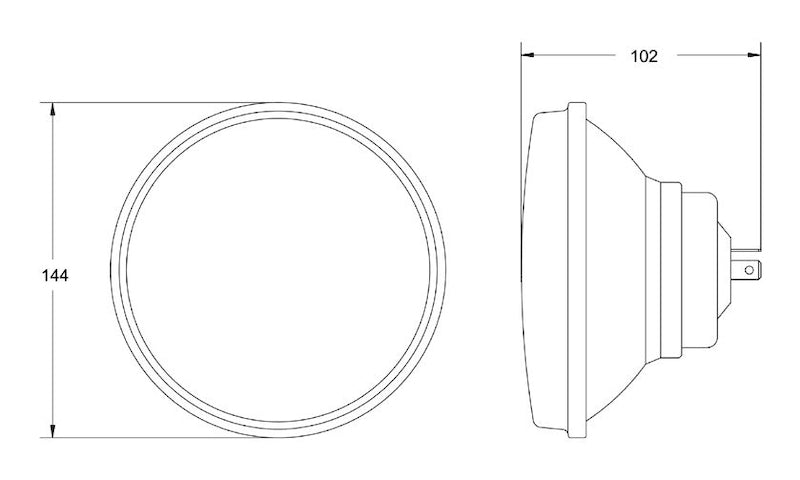 Hella  Vision Plus 5-3/4in Round Conversion Headlamp High/Low Beam