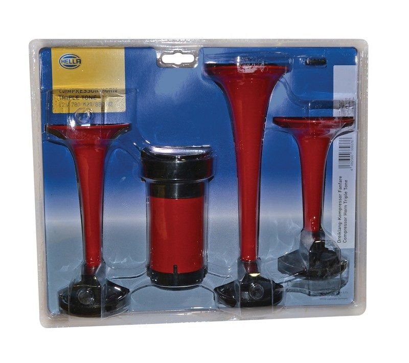 Hella Triple-Tone Air Horn Kit 12V 003001671