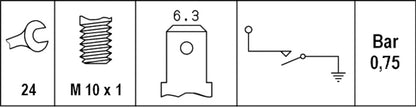 Hella Engine Oil Pressure Switch 003259481