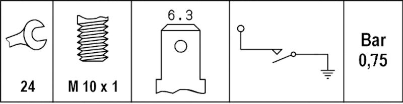 Hella Engine Oil Pressure Switch 003259481