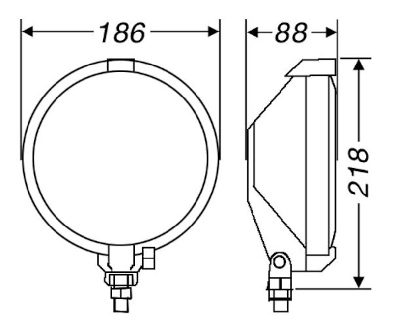 Hella Rallye 1000 Series 12V/55W Black Magic Halogen Driving Lamp Kit 004700771