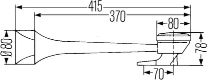 Hella Horn Kit Air 2Trumpet Hghway 005411001