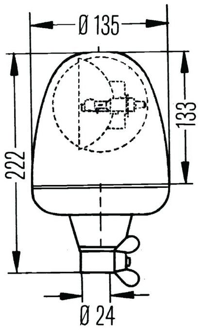 Hella Rotating Lamp H 24V Yellow Mgs24 2Rl 006846011