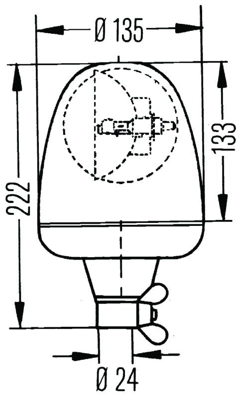 Hella Rotating Lamp H 24V Yellow Mgs24 2Rl 006846011