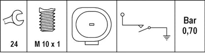Hella Engine Oil Pressure Switch 008280031