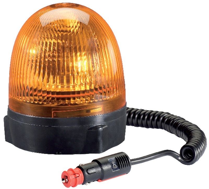 Hella Rota Compact 12V Amber Lens Beacon w/ Flexible Pole Mount