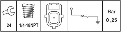 Hella Engine Oil Pressure Switch 009600081