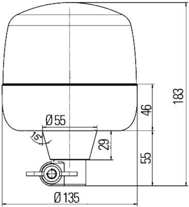Hella Led Lamp 12/24V Amber Flex Mounting 2Rl 010979011