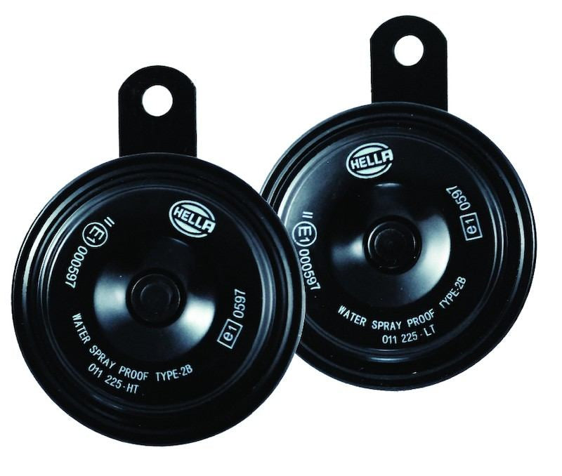 Hella Horn Kit Bx Blk Disc 77Mm 12V Univ 011225802