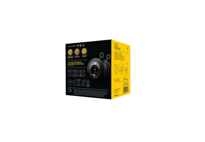 Hella Horn Kit Bx Blk Disc 92Mm 12V Univ 011225871