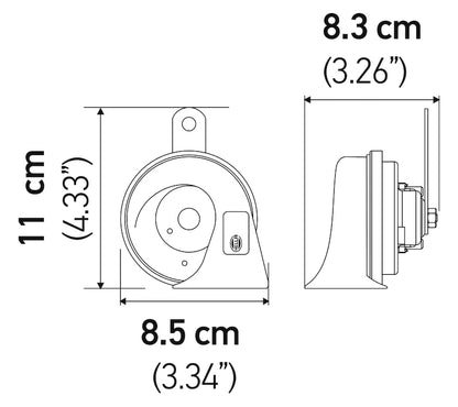 Hella Twin Trumpet Horn Kit