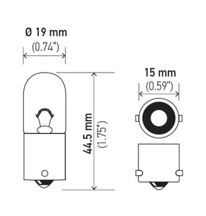 Hella Bulb 1003 12V 12W BA15s B6 1003