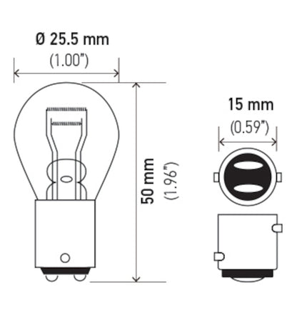 Hella Turn Signal Light Bulb 1034A image 2