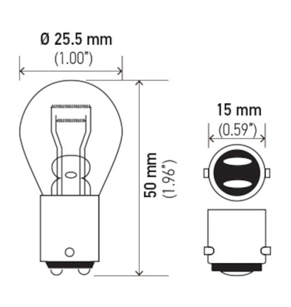 Hella BULB 1176A 12V 16/8W BA15d S8 - Min Qty 10 (211656701) 1176A