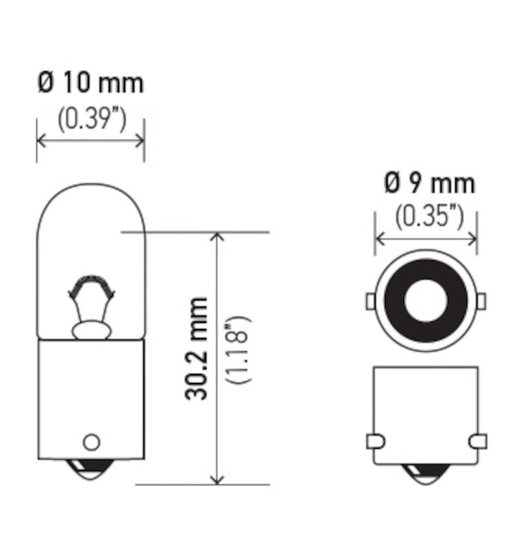 Hella Automatic Transmission Indicator Light Bulb  top view frsport 1816