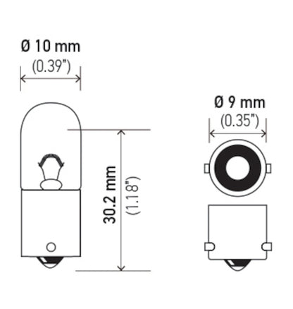Hella Automatic Transmission Indicator Light Bulb  top view frsport 1816