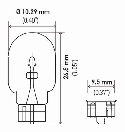 Hella Bulb 2821 12V 3W W2.1x9.5d T3.25 E1 SB 2821SB