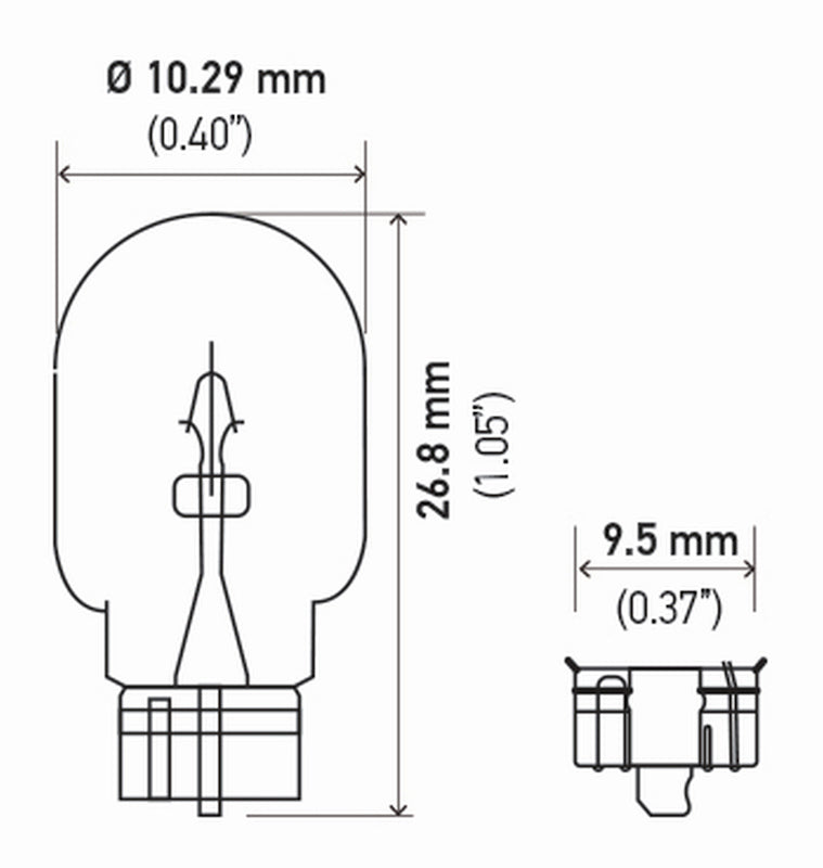 Hella Bulb 2827Na 12V 5W W21X95D Namber (2) 2827NATB