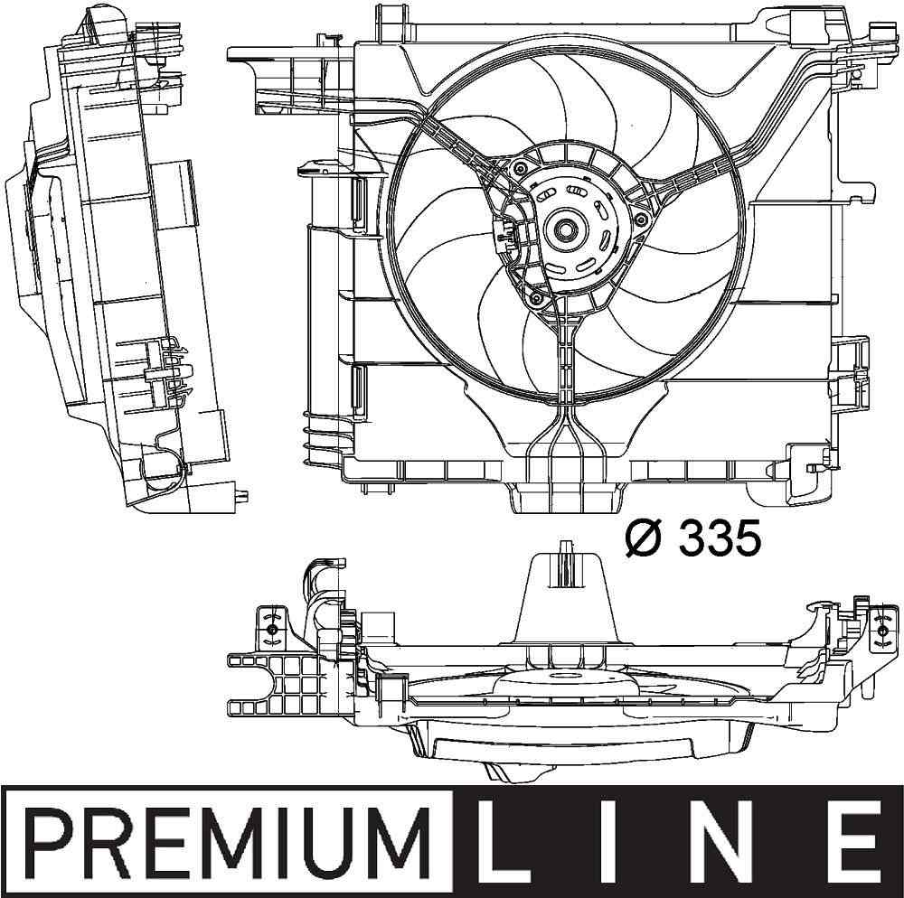 MAHLE Behr FAN ASSEMBLY SMART FORTWO 351041181