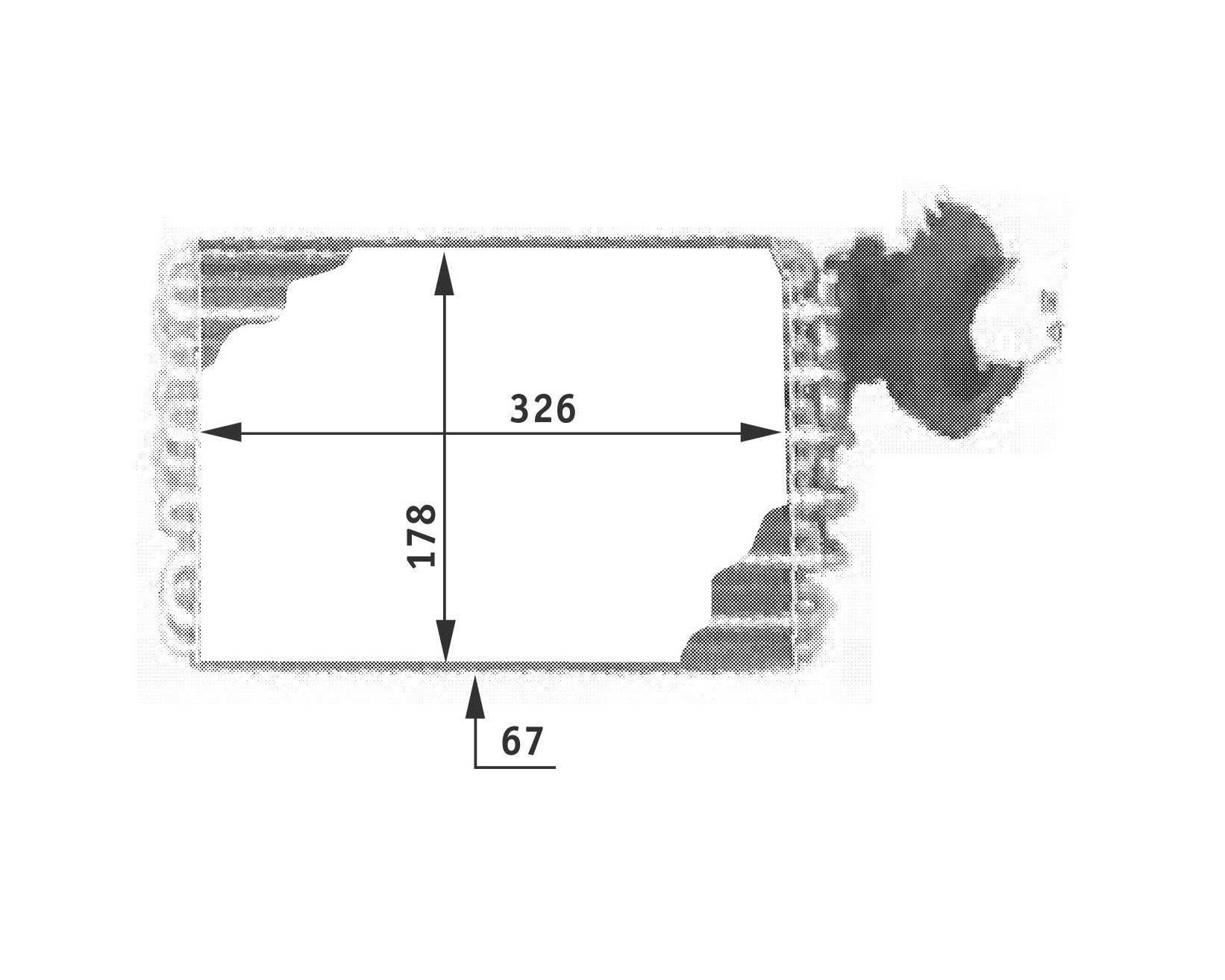 Behr A/C Evaporator Core