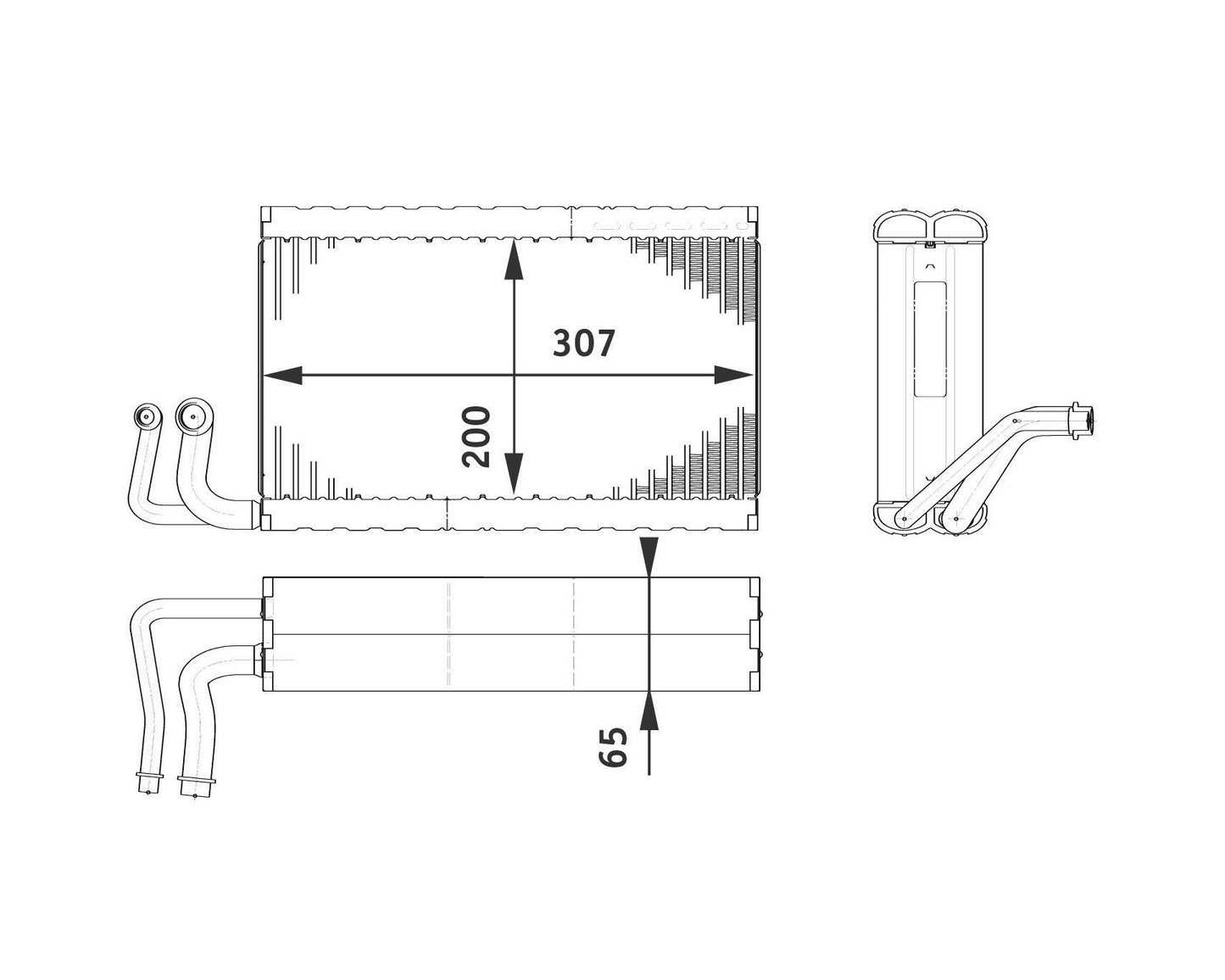 Behr A/C Evaporator Core