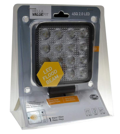 Hella ValueFit LED Work Lamps 4SQ 2.0 LED MV CR BP 357106002