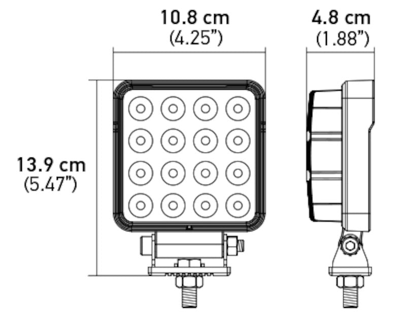 Hella Work Lamp Value Fit 4 SQ LED 2.0 - Long Range