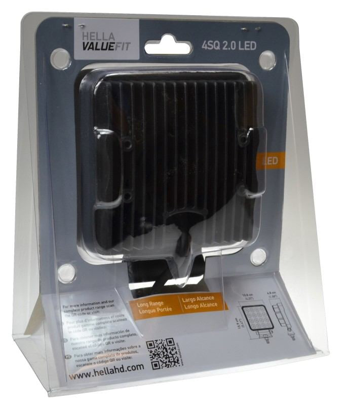 Hella Work Lamp Value Fit 4 SQ LED 2.0 - Long Range