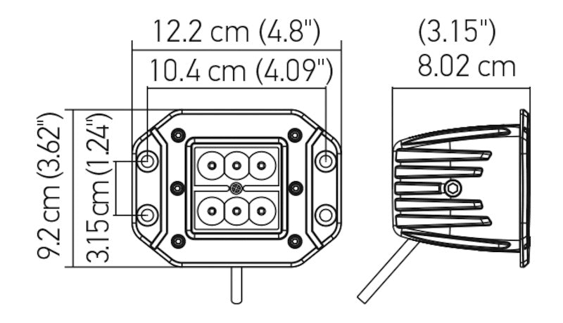 Hella Cube 6 Led Off Rd Kit Flsh