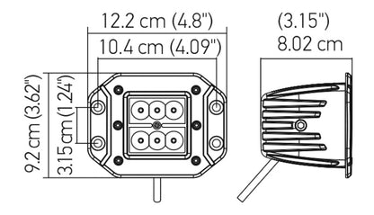 Hella Cube 6 Led Off Rd Kit Flsh