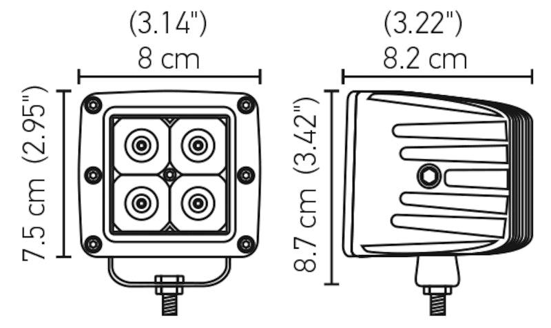 Hella Valuefit Cube Led Flood Light - White
