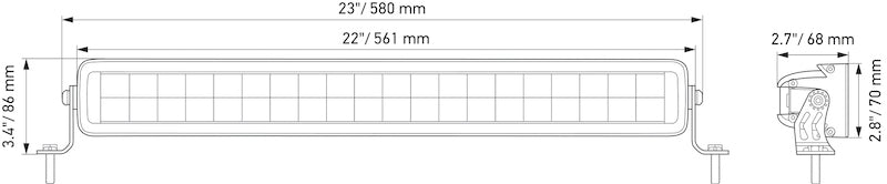 Hella Universal Black Magic 21in Double Light Bar - Driving Beam 358176401