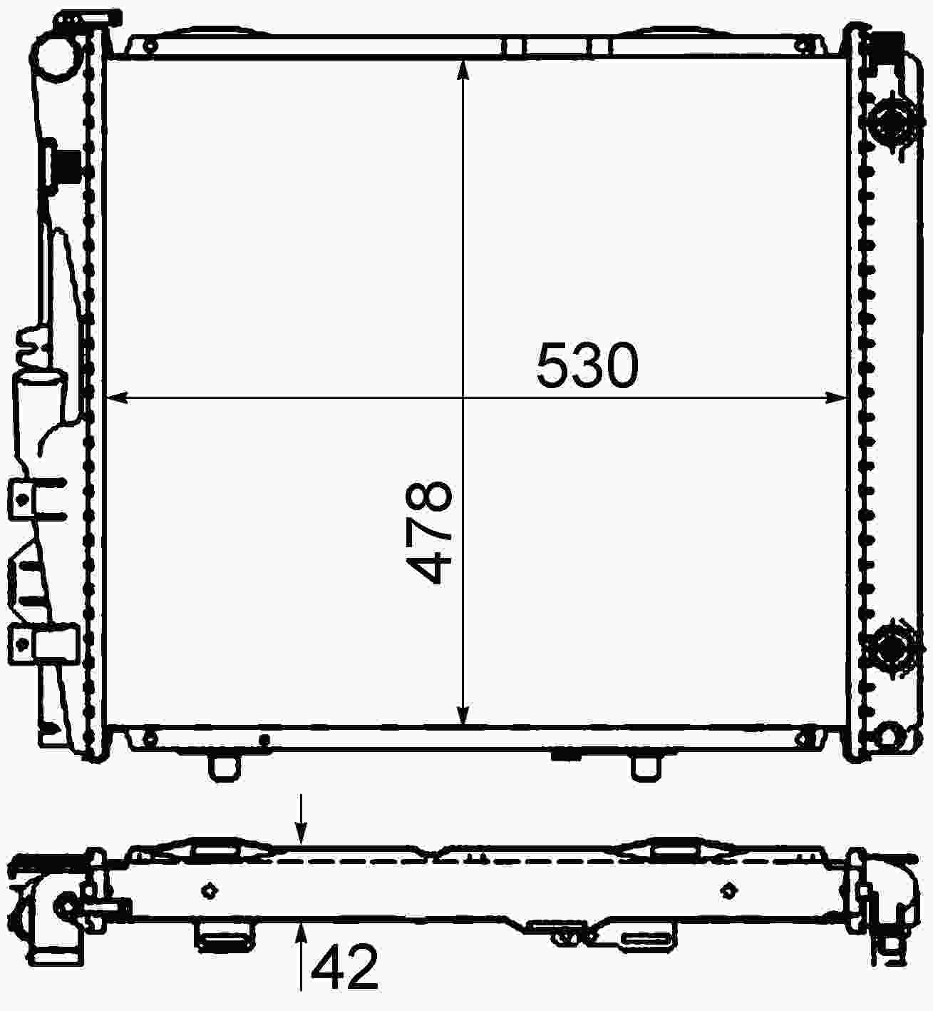MAHLE Behr RADIATOR ENGINE COOLING MB 376712421